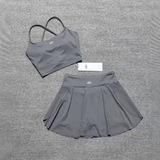 alo Running Golf Dress Set Spring Summer 26 Pleated Dress Set Two Piece Yoga Suit Dress Set Tennis Fitness