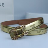 Celine One Piece Generation 2.5 Two-Ply Cowhide Leather Belt Ladies Fashion Simple Genuine Leather Dress Denim Slim Belt