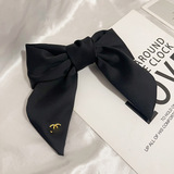 Satin Large Vintage Long Ribbon Bow Hair Clip Multicolor Triangle Wine Red Bow Spring Clip Hair Accessories
