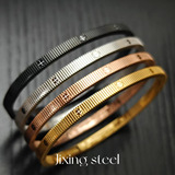 cartier Stainless Steel Bangle European Style 18k Gold Versatile