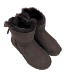 2026 Winter Classic Single Silk Strap Wool Snow Boots Sheepskin Fur All-In-One Women's Low Tube Bow Knot Warm Cotton Boots UGG