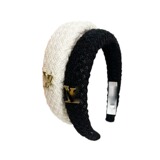 Louis Vuitton French Vintage Elegance Luxury Duffle Headband Women Autumn Winter High Skull Top Headwear Chanel Wind Headband 2023 New