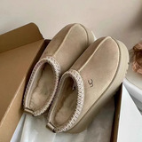 Women's ethnic style knit thick-soled snow boots women's plus size cotton boots cowhide knit wool fleece all-match shoes UGG