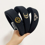 ySL Korea Dongdaemun gentle high skull top cute black wide edge sponge headband temperament net red hair band women wholesale