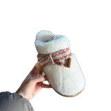 Cross-border winter new lamb wool all-in-one ethnic style bag toe hair slippers warm Teddy flat wool half pallet UGG
