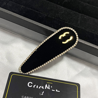 High-variety explosive Chanel wind heavy industry diamond-set hair clip temperament celebrity bangs bb head clip Western-style headwear drip clip